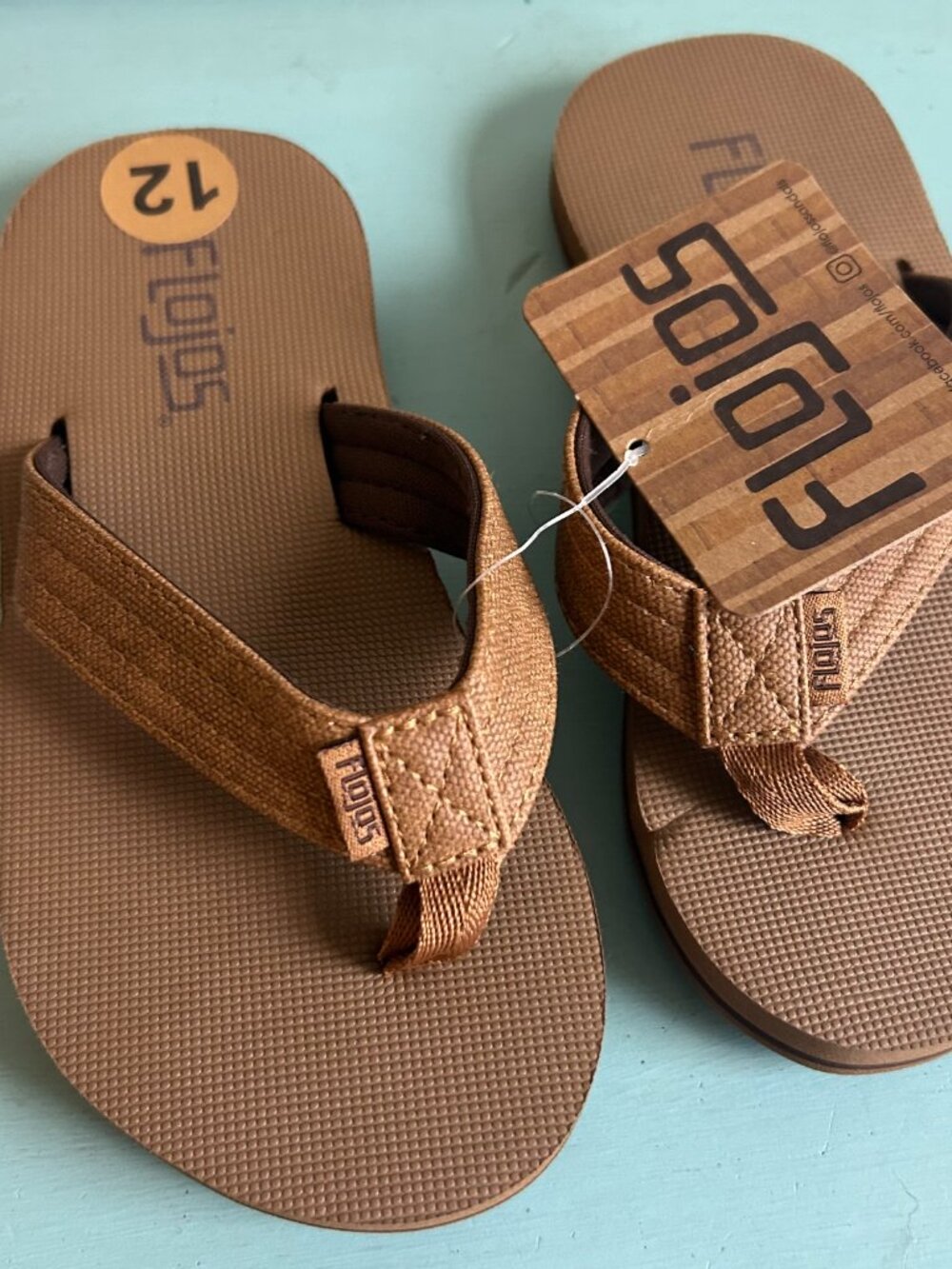 NWT FloJos Ryan Little Boys Sandal Flip Flop Size 12 Summer Beach Casual Preppy - Picture 8 of 10